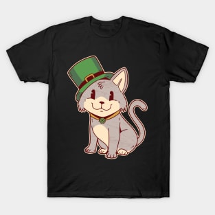 Lucky Cat-titude: Get Your Purr On with This Leprechaun Feline! T-Shirt